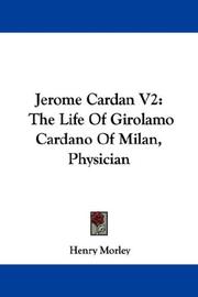 Cover of: Jerome Cardan V2 by Henry Morley
