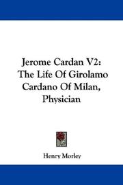 Cover of: Jerome Cardan V2 by Henry Morley, Henry Morley