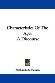 Cover of: Characteristics Of The Age: A Discourse