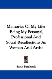 Cover of: Memories Of My Life by Sarah Bernhardt