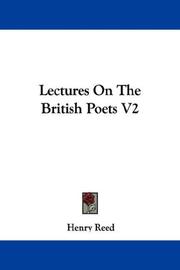 Cover of: Lectures On The British Poets V2