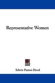 Cover of: Representative Women by Edwin Paxton Hood, Edwin Paxton Hood