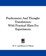 Cover of: Psychometry And Thought-Transference: With Practical Hints For Experiments