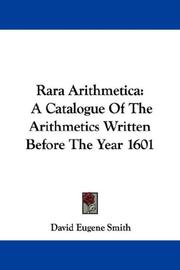 Cover of: Rara Arithmetica by David Eugene Smith