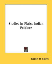 Cover of: Studies In Plains Indian Folklore