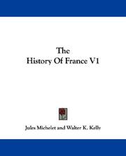 Cover of: The History Of France V1