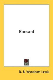 Cover of Ronsard