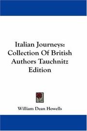 Cover of: Italian Journeys | William Dean Howells