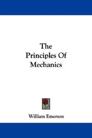 Cover of: The Principles Of Mechanics