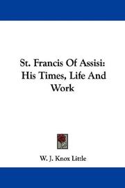 Cover of: St. Francis Of Assisi by W. J. Knox Little