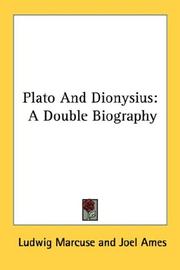 Cover of: Plato And Dionysius: A Double Biography