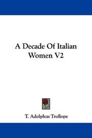 Cover of: A Decade Of Italian Women V2