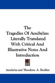 Tragoediae by Aeschylus