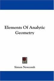 Cover of: Elements Of Analytic Geometry | Simon Newcomb