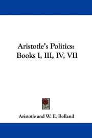 Cover of: Aristotle's Politics by 