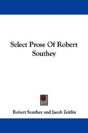 Cover of: Select Prose Of Robert Southey