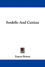 Cover of: Sordello And Cunizza by Eugene Benson