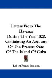 Cover of: Letters From The Havana by Robert Francis Jameson