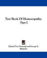 Cover of: Text Book Of Homoeopathy: Part I