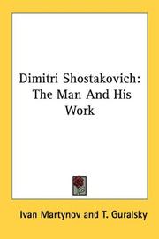 Cover of: Dimitri Shostakovich by Ivan Martynov