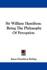 Cover of: Sir William Hamilton by James Hutchison Stirling