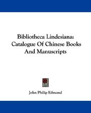 Cover of: Bibliotheca Lindesiana: Catalogue Of Chinese Books And Manuscripts