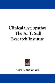 Cover of: Clinical Osteopathy | Carl P. McConnell