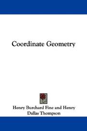 Cover of: Coordinate Geometry | Henry Burchard Fine