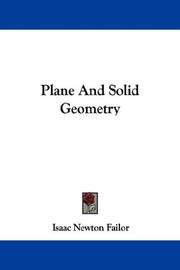 Cover of: Plane And Solid Geometry