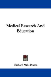 Cover of: Medical Research And Education