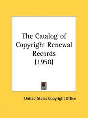 Cover of: The Catalog of Copyright Renewal Records (1950) by United States Copyright Office