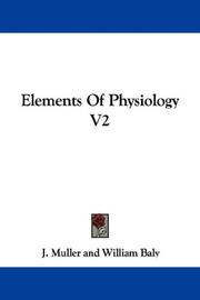 Cover of: Elements Of Physiology V2