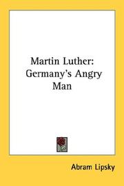 Cover of: Martin Luther: Germany's Angry Man