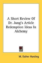 Cover of: A Short Review Of Dr. Jung's Article Redemption Ideas In Alchemy