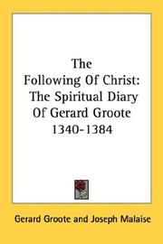 Following of Christ by Gerard Groote