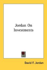 Cover of: Jordan On Investments