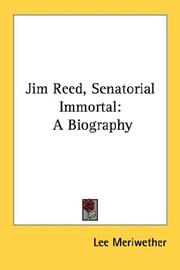 Cover of: Jim Reed, Senatorial Immortal | Lee Meriwether