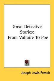 Cover of: Great Detective Stories: From Voltaire To Poe