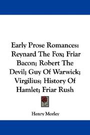 Cover of: Early Prose Romances by Henry Morley