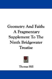 Cover of: Geometry And Faith: A Fragmentary Supplement To The Ninth Bridgewater Treatise