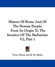 Cover of: History Of Rome And Of The Roman People by Victor Duruy, Victor Duruy