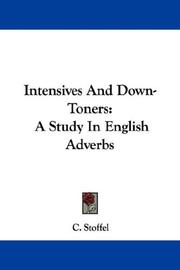 Cover of: Intensives And Down-Toners: A Study In English Adverbs