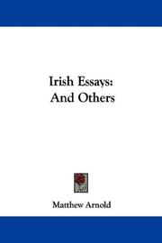 Cover of: Irish Essays by Matthew Arnold