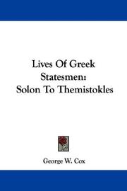 Cover of: Lives Of Greek Statesmen: Solon To Themistokles