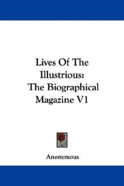 Cover of: Lives Of The Illustrious by Anonymous