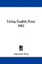 Cover of: Living English Poets 1882