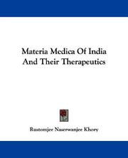 Materia medica of India and their therapeutics by Rustomjee Naserwanjee Khory