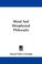 Cover of: Moral And Metaphysical Philosophy