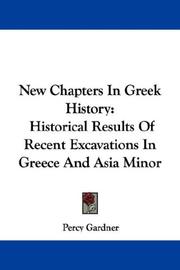 Cover of: New Chapters In Greek History by Percy Gardner