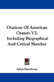 Cover of: Orations Of American Orators V2 by Julian Hawthorne